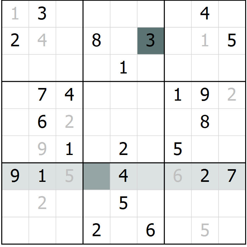 Position des candidats pour la solution de la Gr 2 page 4 du magazine de sudoku Expert n° 019