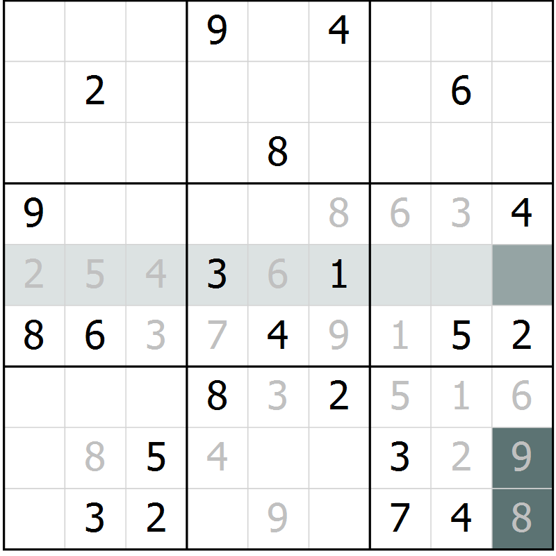 Position des candidats pour la solution de la Gr 21 page 23 du magazine de sudoku Expert n° 019