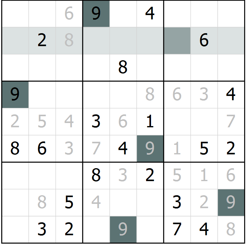 Position des candidats pour la solution de la Gr 21 page 23 du magazine de sudoku Expert n° 019