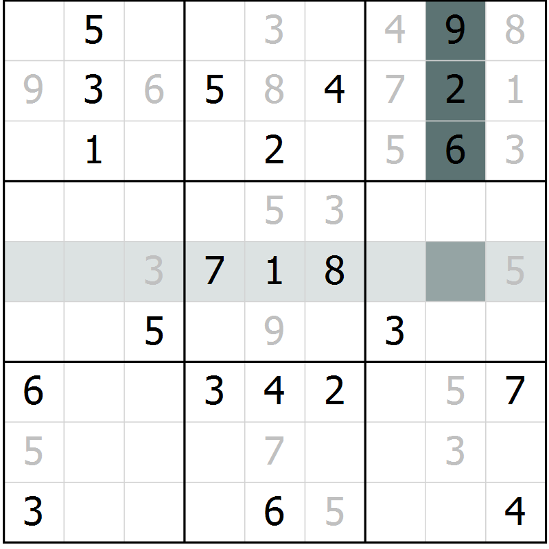 Position des candidats pour la solution de la Gr 24 page 26 du magazine de sudoku Expert n° 019