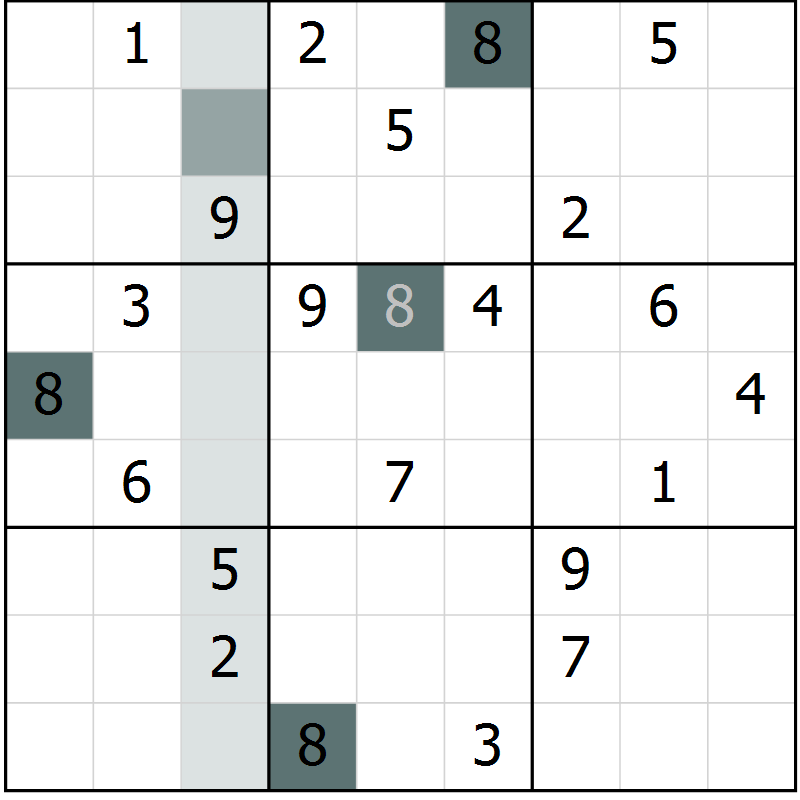 Position des candidats pour la solution de la Gr 27 page 29 du magazine de sudoku Expert n° 019