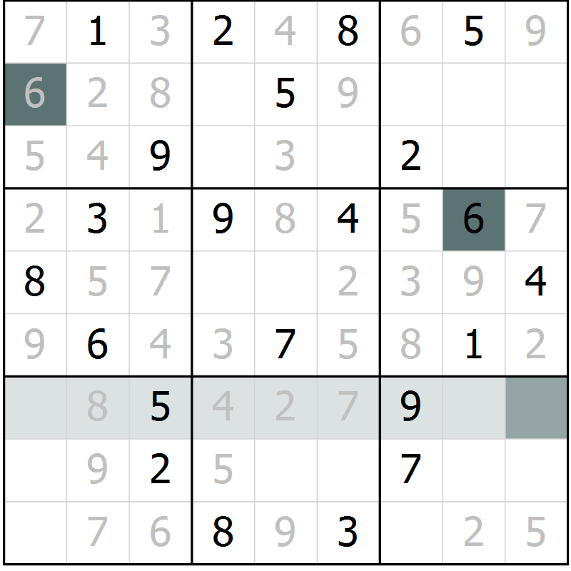 Position des candidats pour la solution de la Gr 27 page 29 du magazine de sudoku Expert n° 019