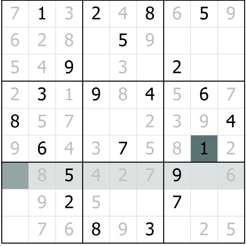 Position des candidats pour la solution de la Gr 27 page 29 du magazine de sudoku Expert n° 019