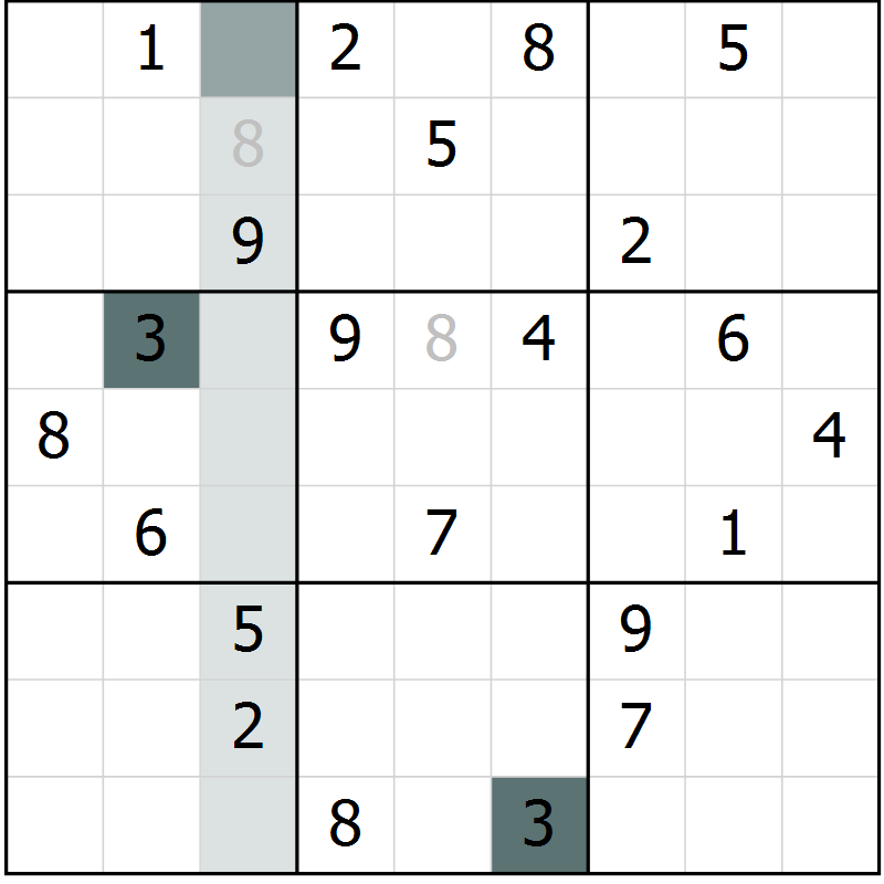 Position des candidats pour la solution de la Gr 27 page 29 du magazine de sudoku Expert n° 019