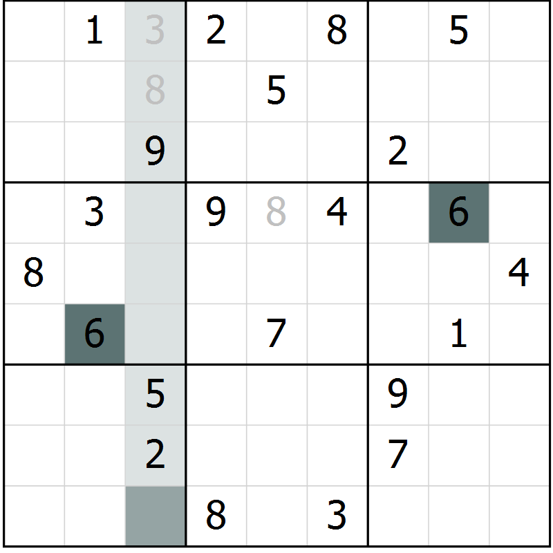 Position des candidats pour la solution de la Gr 27 page 29 du magazine de sudoku Expert n° 019