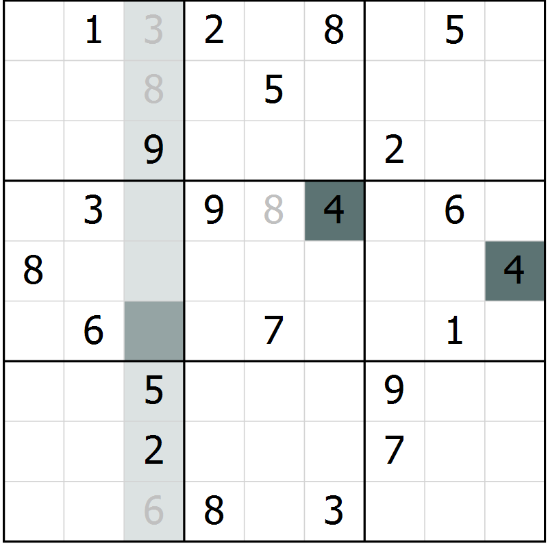 Position des candidats pour la solution de la Gr 27 page 29 du magazine de sudoku Expert n° 019