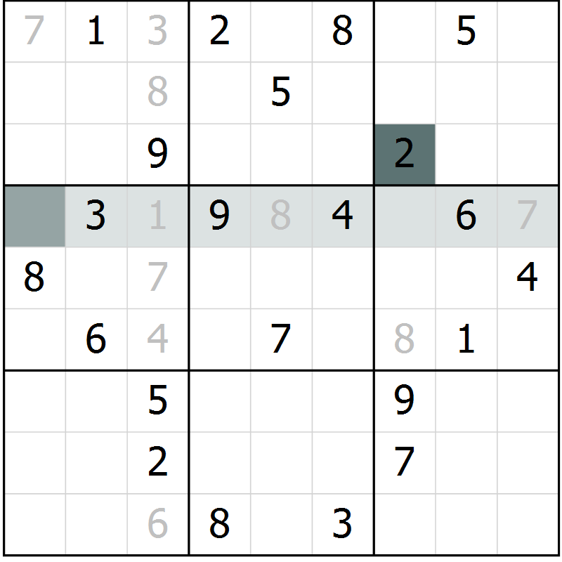 Position des candidats pour la solution de la Gr 27 page 29 du magazine de sudoku Expert n° 019