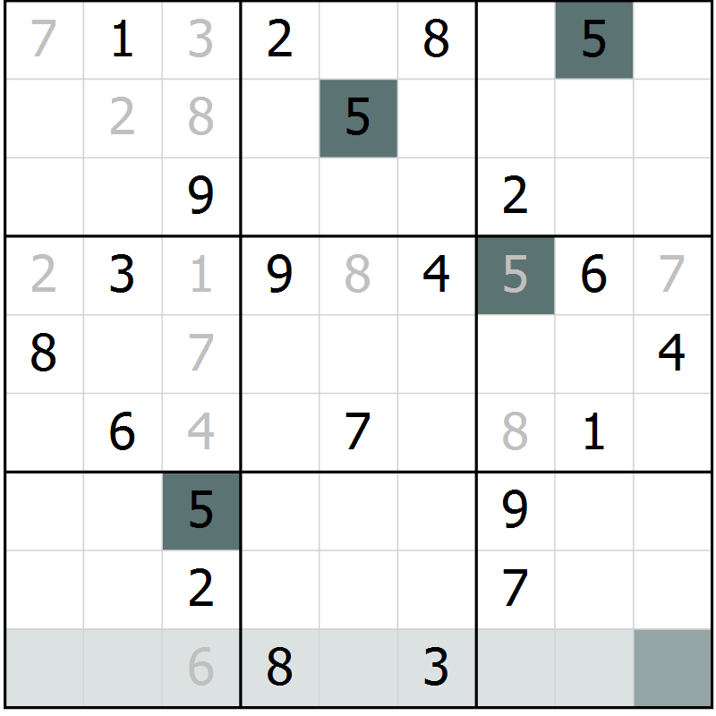 Position des candidats pour la solution de la Gr 27 page 29 du magazine de sudoku Expert n° 019