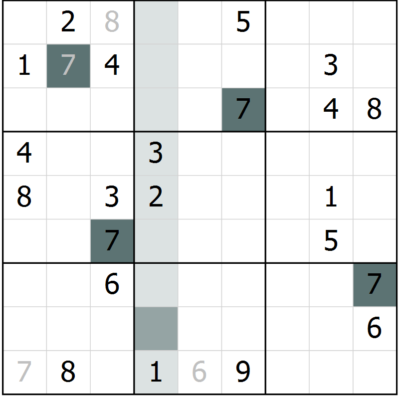Position des candidats pour la solution de la Gr 28 page 30 du magazine de sudoku Expert n° 019