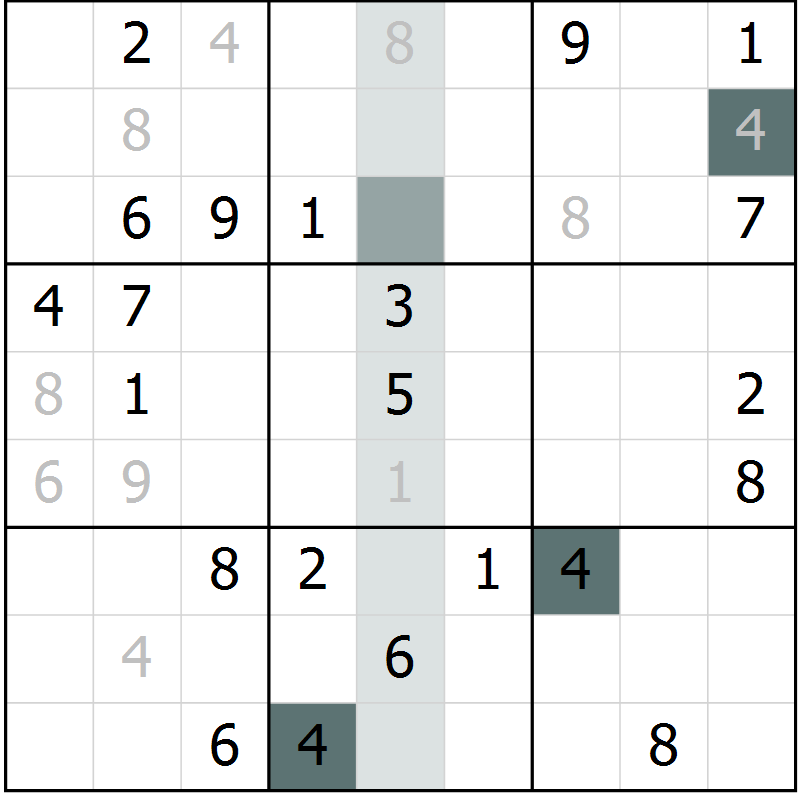 Position des candidats pour la solution de la Gr 30 page 32 du magazine de sudoku Expert n° 019