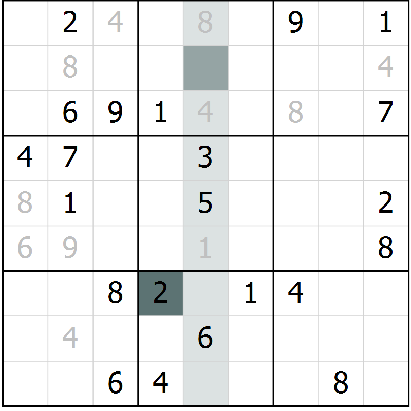 Position des candidats pour la solution de la Gr 30 page 32 du magazine de sudoku Expert n° 019