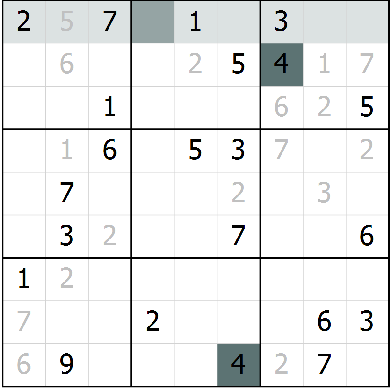 Position des candidats pour la solution de la Gr 31 page 33 du magazine de sudoku Expert n° 019