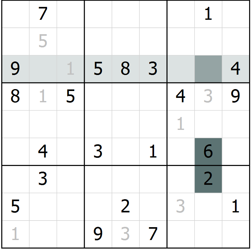 Position des candidats pour la solution de la Gr 32 page 34 du magazine de sudoku Expert n° 019