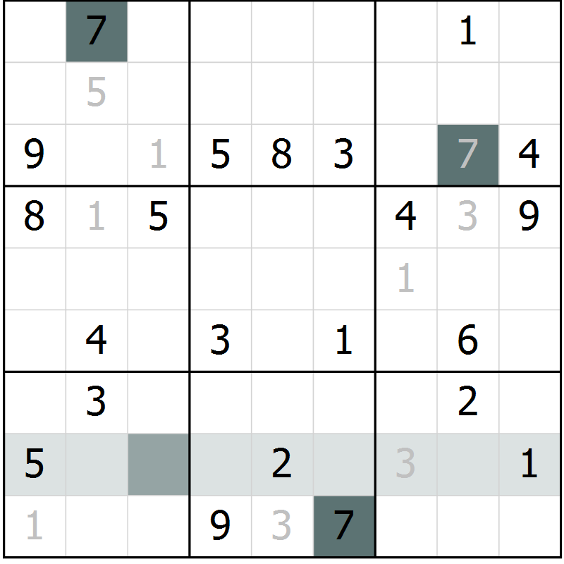 Position des candidats pour la solution de la Gr 32 page 34 du magazine de sudoku Expert n° 019