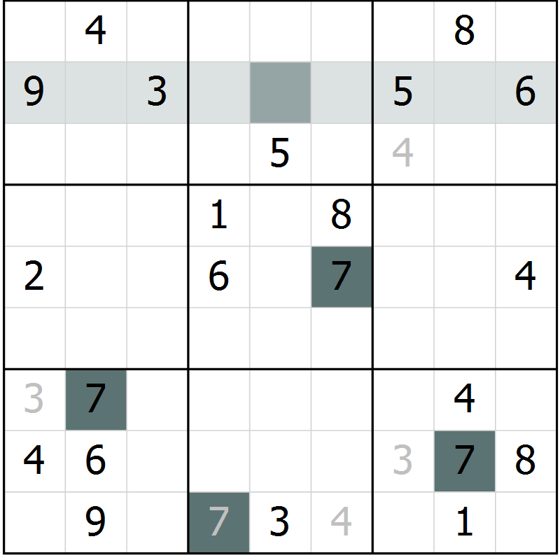 Position des candidats pour la solution de la Gr 33 page 35 du magazine de sudoku Expert n° 019