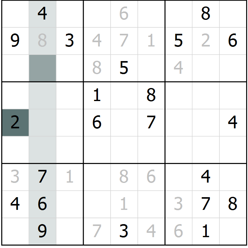 Position des candidats pour la solution de la Gr 33 page 35 du magazine de sudoku Expert n° 019