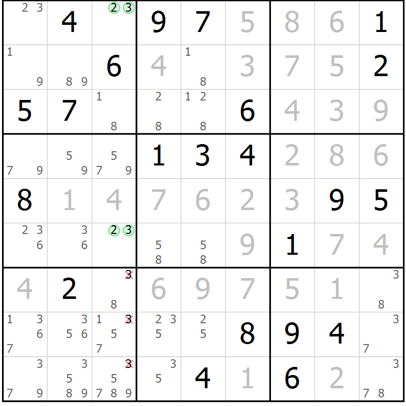 Position des candidats pour la solution de la Gr 35 page 37 du magazine de sudoku Expert n° 019