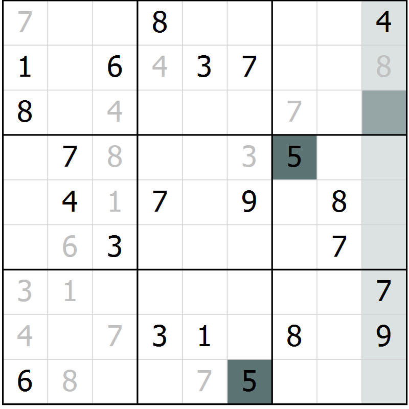 Position des candidats pour la solution de la Gr 36 page 38 du magazine de sudoku Expert n° 019