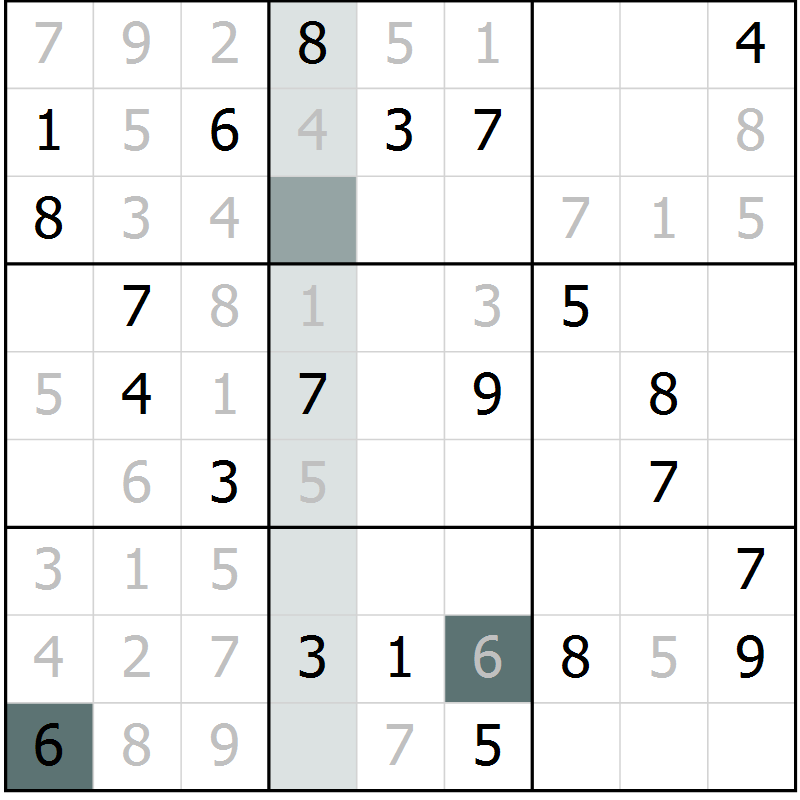 Position des candidats pour la solution de la Gr 36 page 38 du magazine de sudoku Expert n° 019