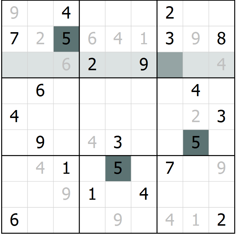 Position des candidats pour la solution de la Gr 37 page 39 du magazine de sudoku Expert n° 019