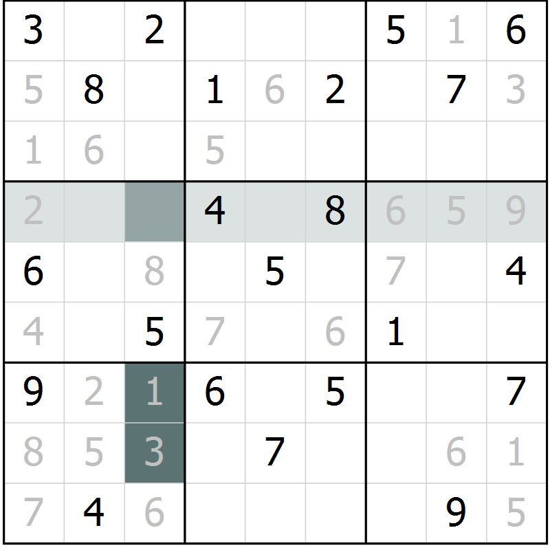 Position des candidats pour la solution de la Gr 38 page 40 du magazine de sudoku Expert n° 019