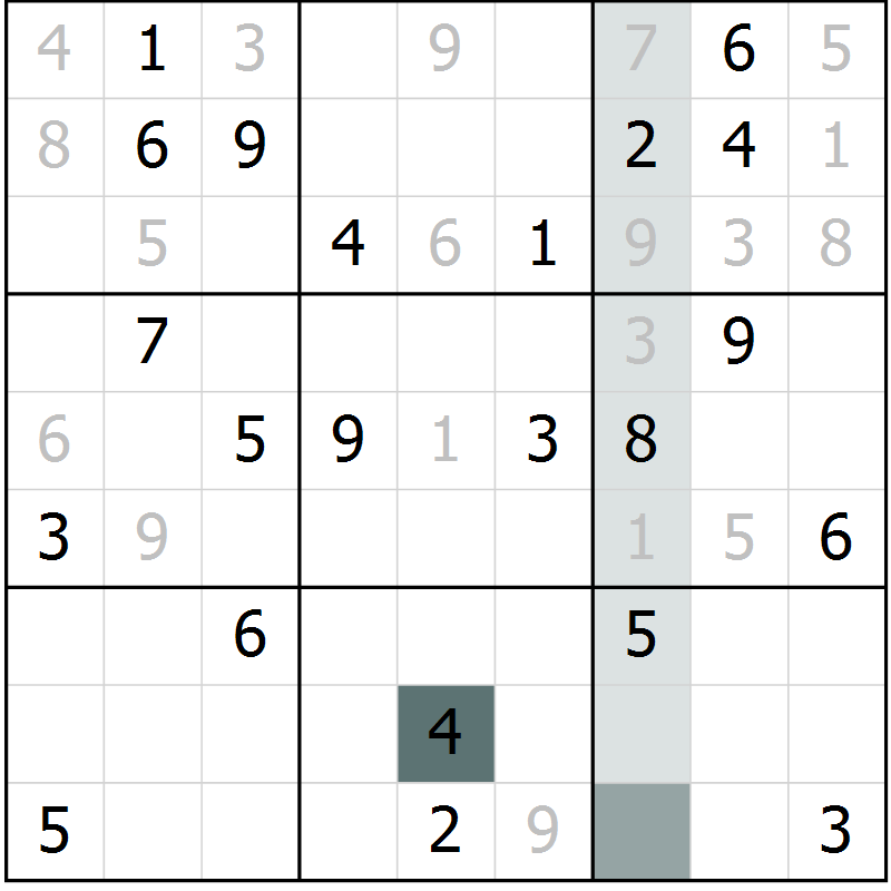 Position des candidats pour la solution de la Gr 40 page 42 du magazine de sudoku Expert n° 019