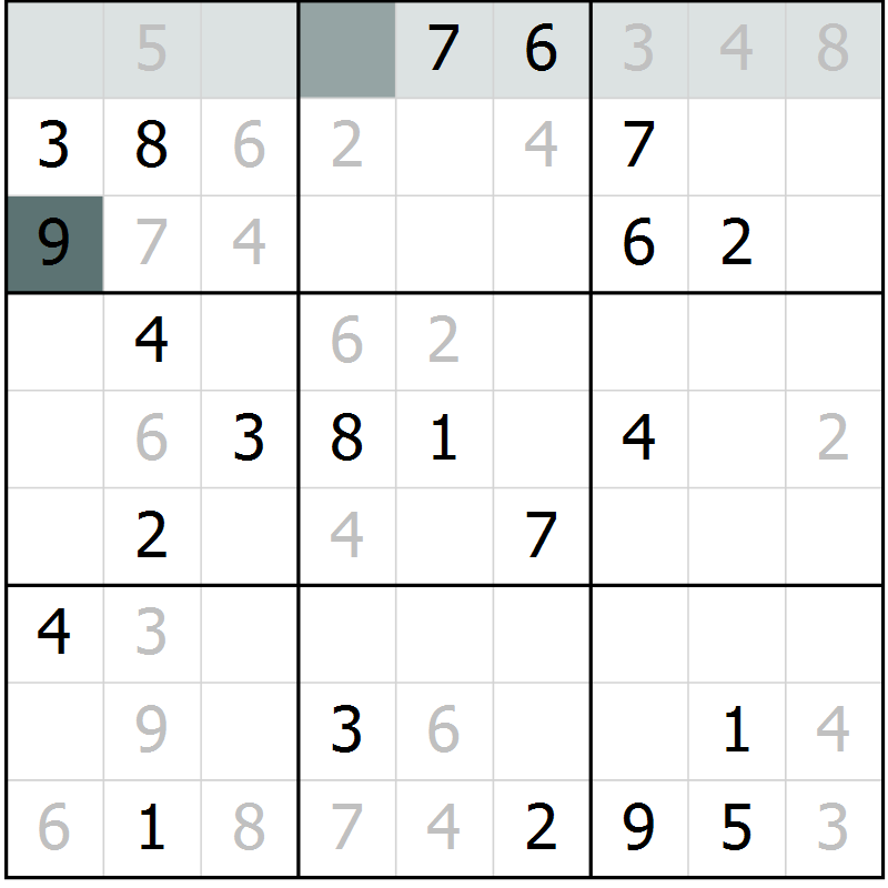 Position des candidats pour la solution de la Gr 41 page 43 du magazine de sudoku Expert n° 019