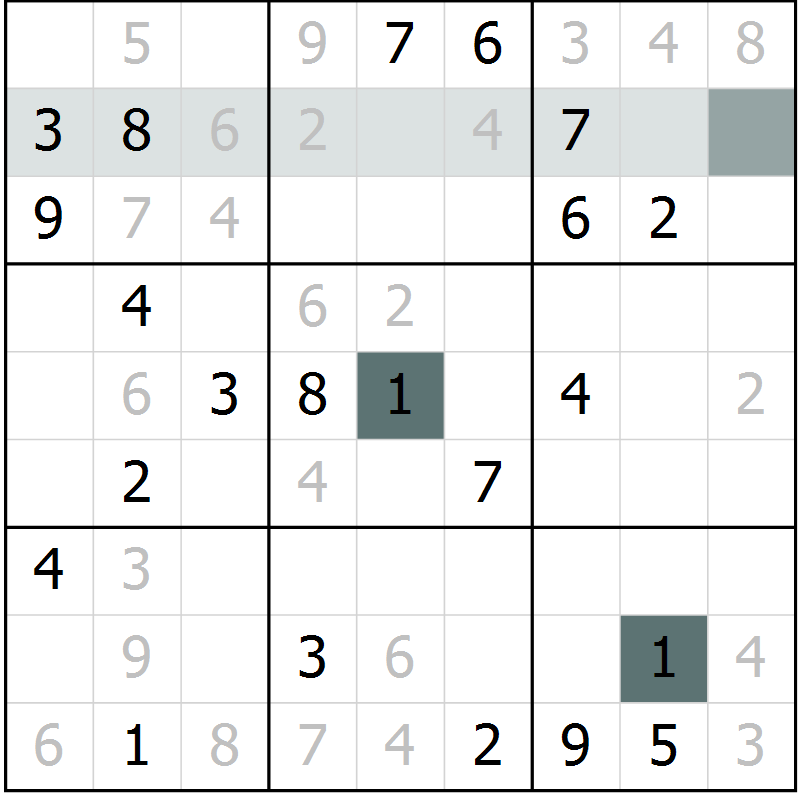Position des candidats pour la solution de la Gr 41 page 43 du magazine de sudoku Expert n° 019