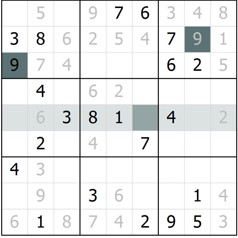 Position des candidats pour la solution de la Gr 41 page 43 du magazine de sudoku Expert n° 019
