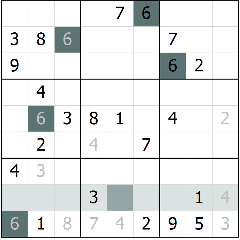 Position des candidats pour la solution de la Gr 41 page 43 du magazine de sudoku Expert n° 019