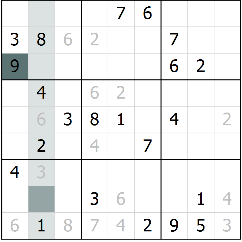 Position des candidats pour la solution de la Gr 41 page 43 du magazine de sudoku Expert n° 019