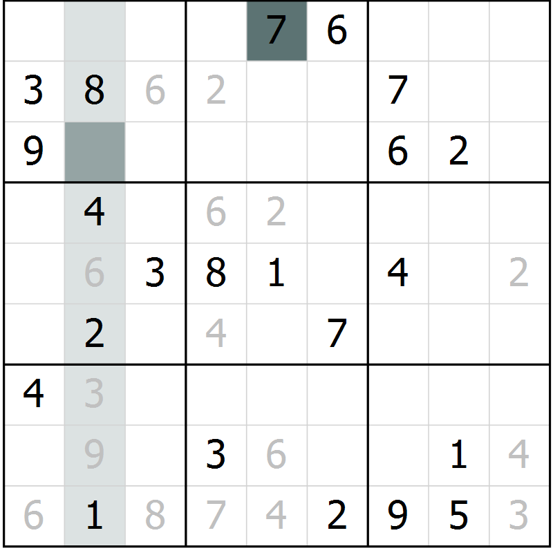 Position des candidats pour la solution de la Gr 41 page 43 du magazine de sudoku Expert n° 019
