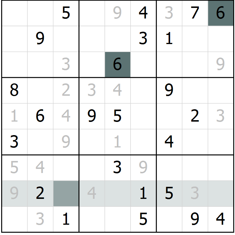 Position des candidats pour la solution de la Gr 43 page 45 du magazine de sudoku Expert n° 019
