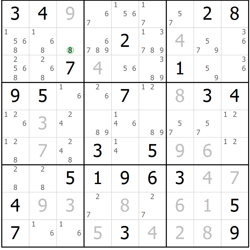 Position des candidats pour la solution de la Gr 46 page 48 du magazine de sudoku Expert n° 019