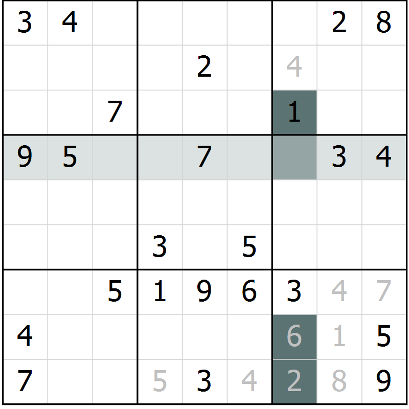 Position des candidats pour la solution de la Gr 46 page 48 du magazine de sudoku Expert n° 019