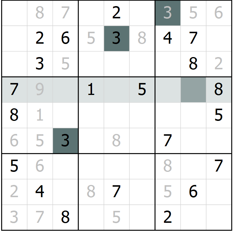 Position des candidats pour la solution de la Gr 47 page 49 du magazine de sudoku Expert n° 019