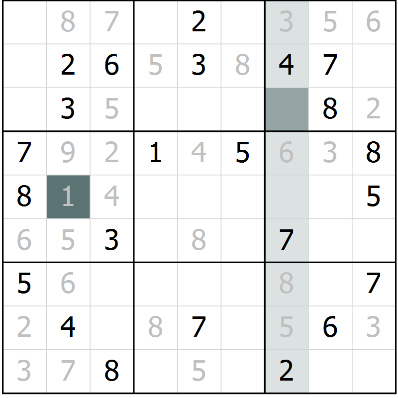 Position des candidats pour la solution de la Gr 47 page 49 du magazine de sudoku Expert n° 019