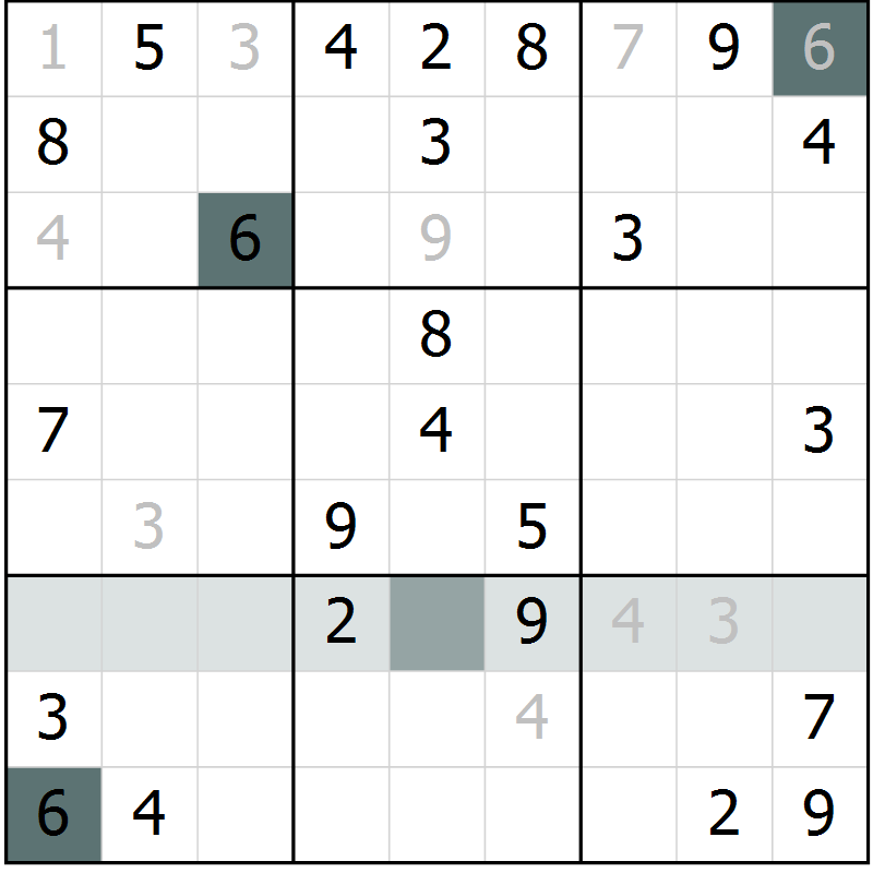 Position des candidats pour la solution de la Gr 48 page 50 du magazine de sudoku Expert n° 019
