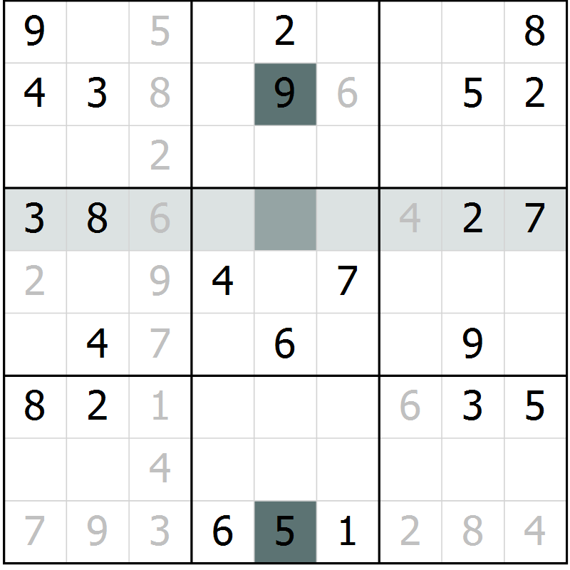 Position des candidats pour la solution de la Gr 49 page 51 du magazine de sudoku Expert n° 019