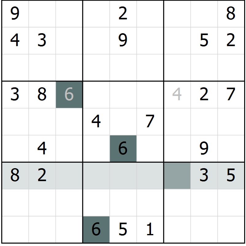 Position des candidats pour la solution de la Gr 49 page 51 du magazine de sudoku Expert n° 019