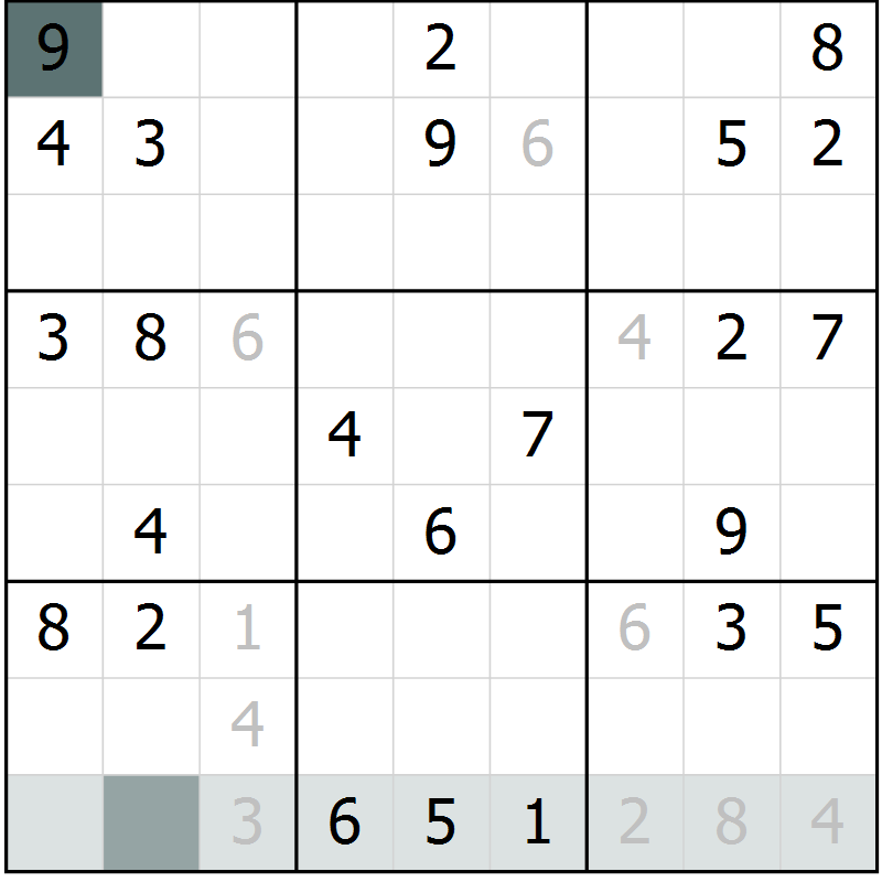 Position des candidats pour la solution de la Gr 49 page 51 du magazine de sudoku Expert n° 019