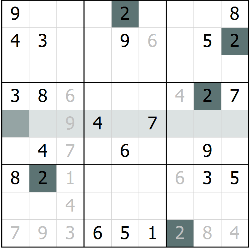 Position des candidats pour la solution de la Gr 49 page 51 du magazine de sudoku Expert n° 019