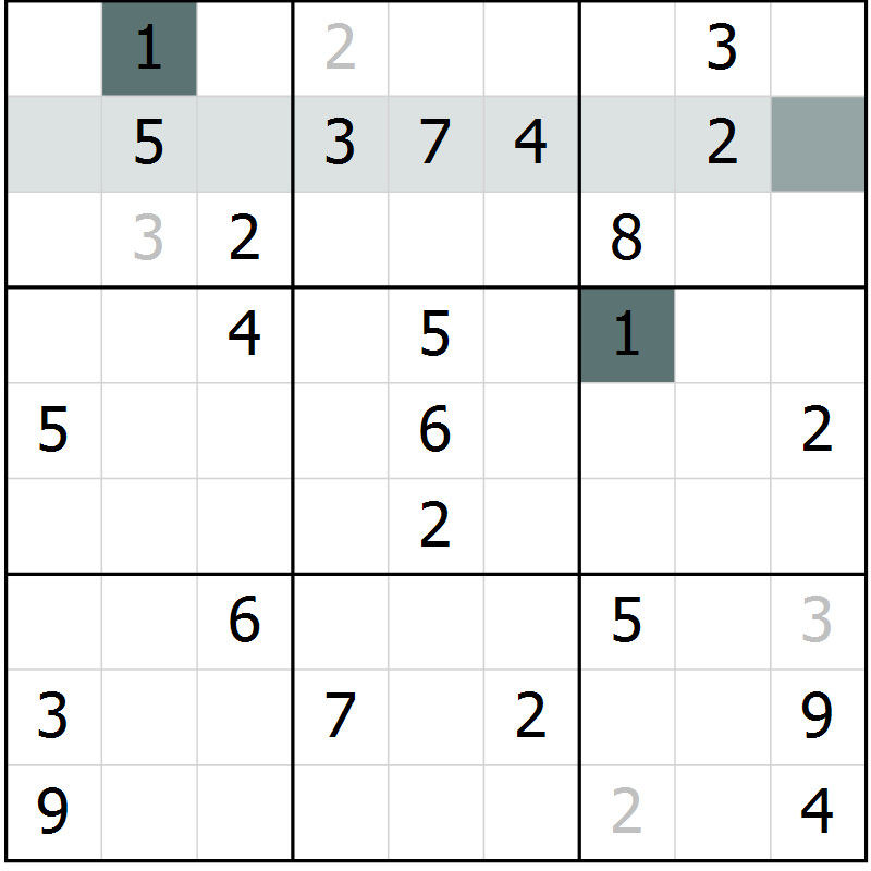 Position des candidats pour la solution de la Gr 51 page 53 du magazine de sudoku Expert n° 019
