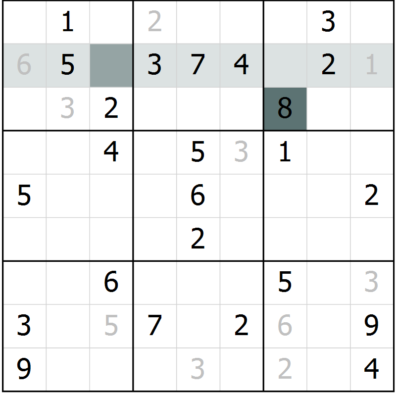 Position des candidats pour la solution de la Gr 51 page 53 du magazine de sudoku Expert n° 019
