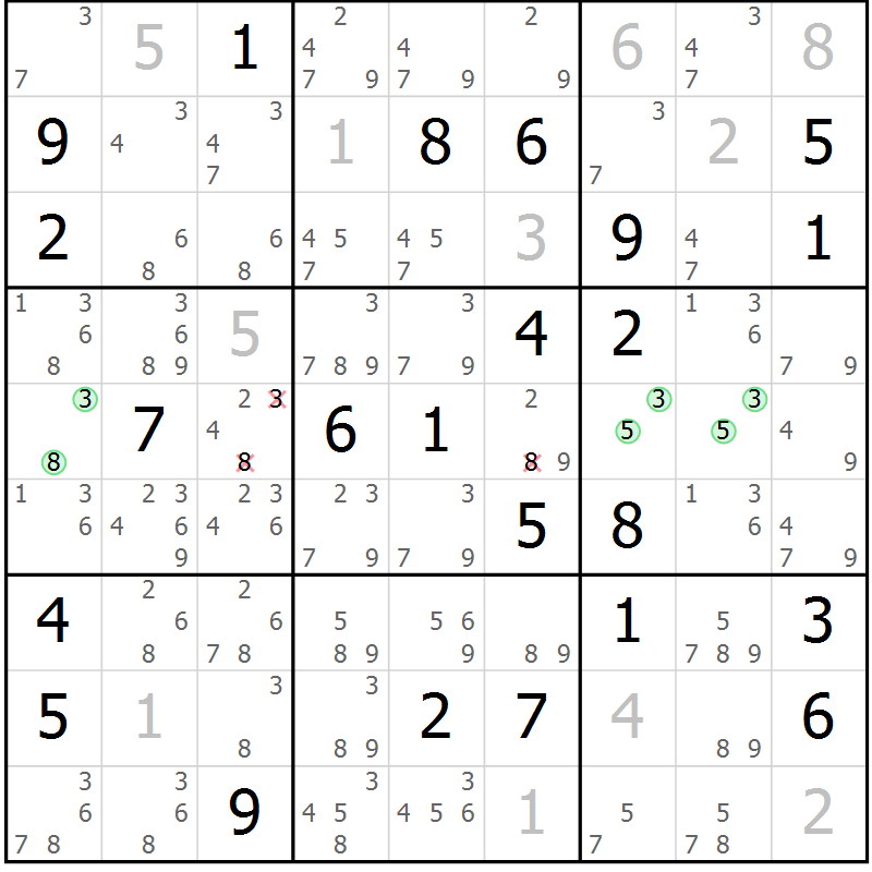 Position des candidats pour la solution de la Gr 52 page 54 du magazine de sudoku Expert n° 019