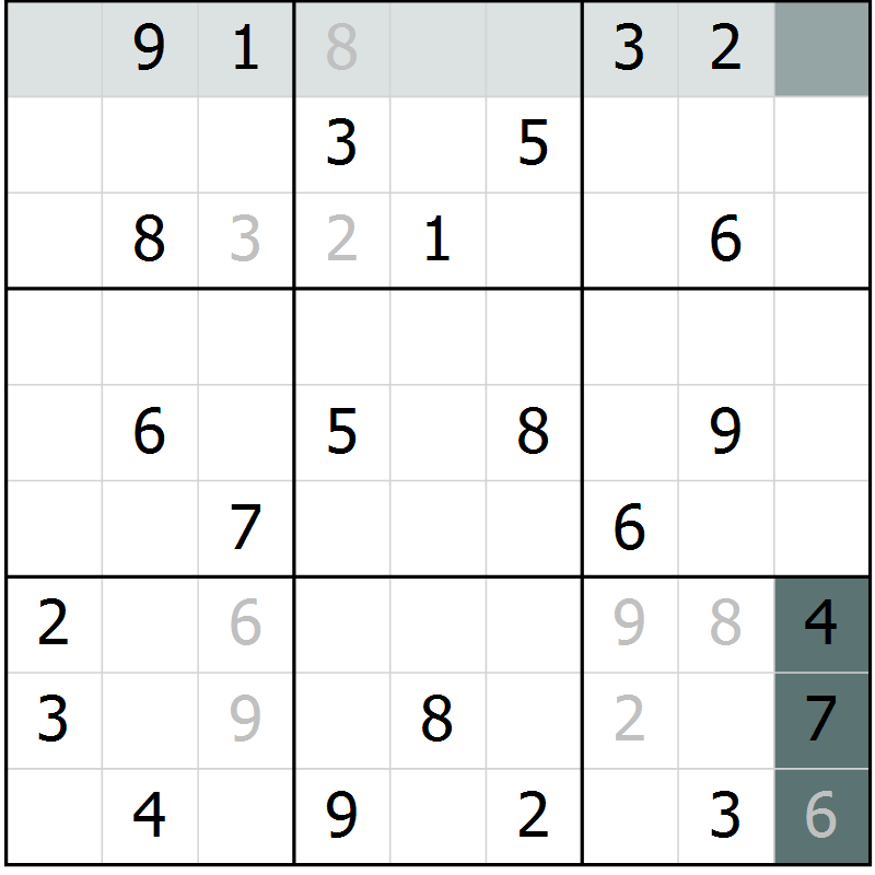 Position des candidats pour la solution de la Gr 55 page 57 du magazine de sudoku Expert n° 019