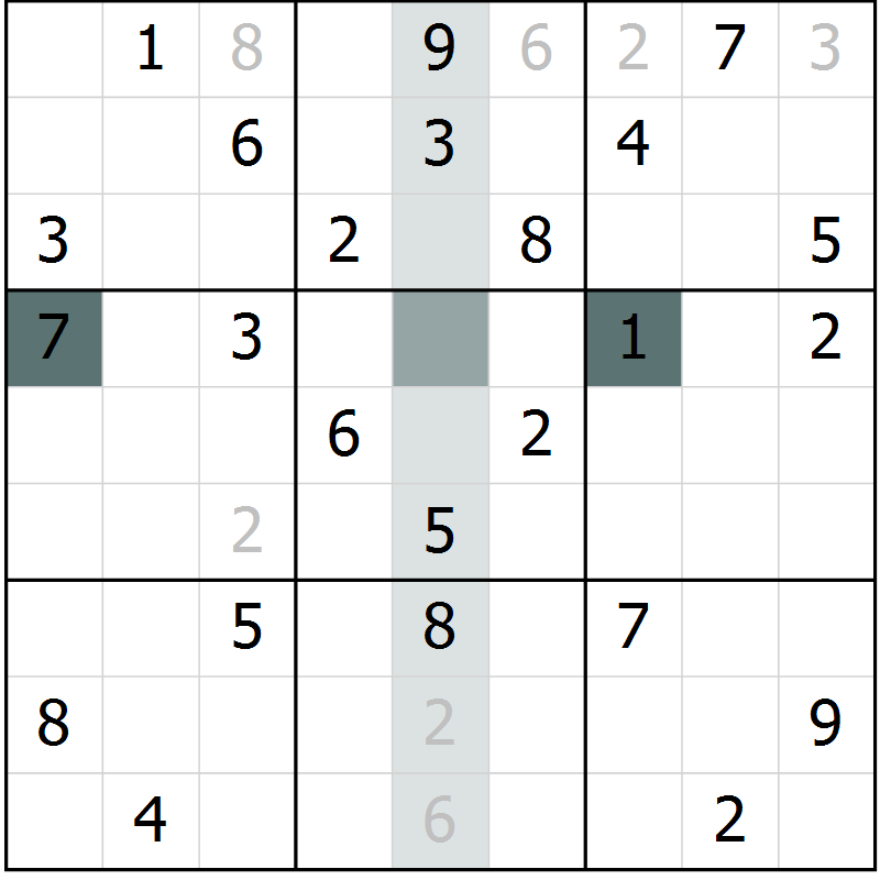Position des candidats pour la solution de la Gr 56 page 58 du magazine de sudoku Expert n° 019
