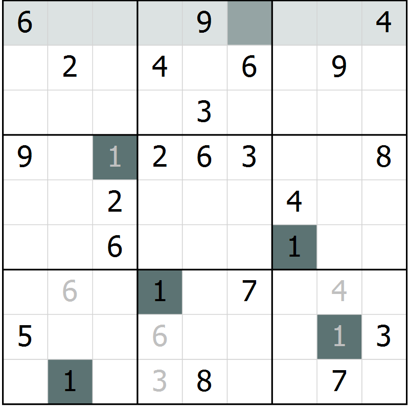 Position des candidats pour la solution de la Gr 57 page 59 du magazine de sudoku Expert n° 019