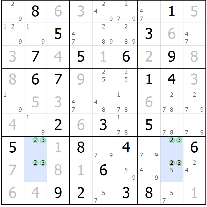 Position des candidats pour la solution de la Gr 59 page 61 du magazine de sudoku Expert n° 019