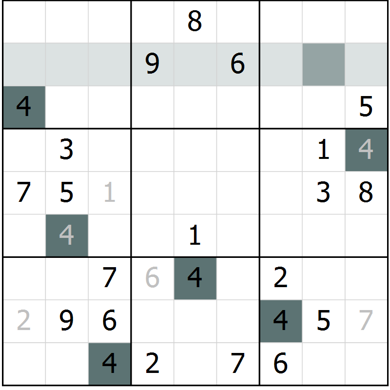 Position des candidats pour la solution de la Gr 6 page 8 du magazine de sudoku Expert n° 019